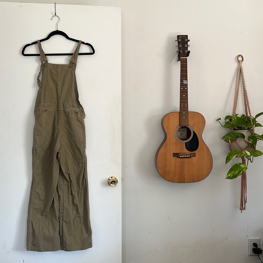 Ely khaki/olive overalls. Cotton.